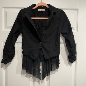 STEVE MADDEN blazer coat with ruffle